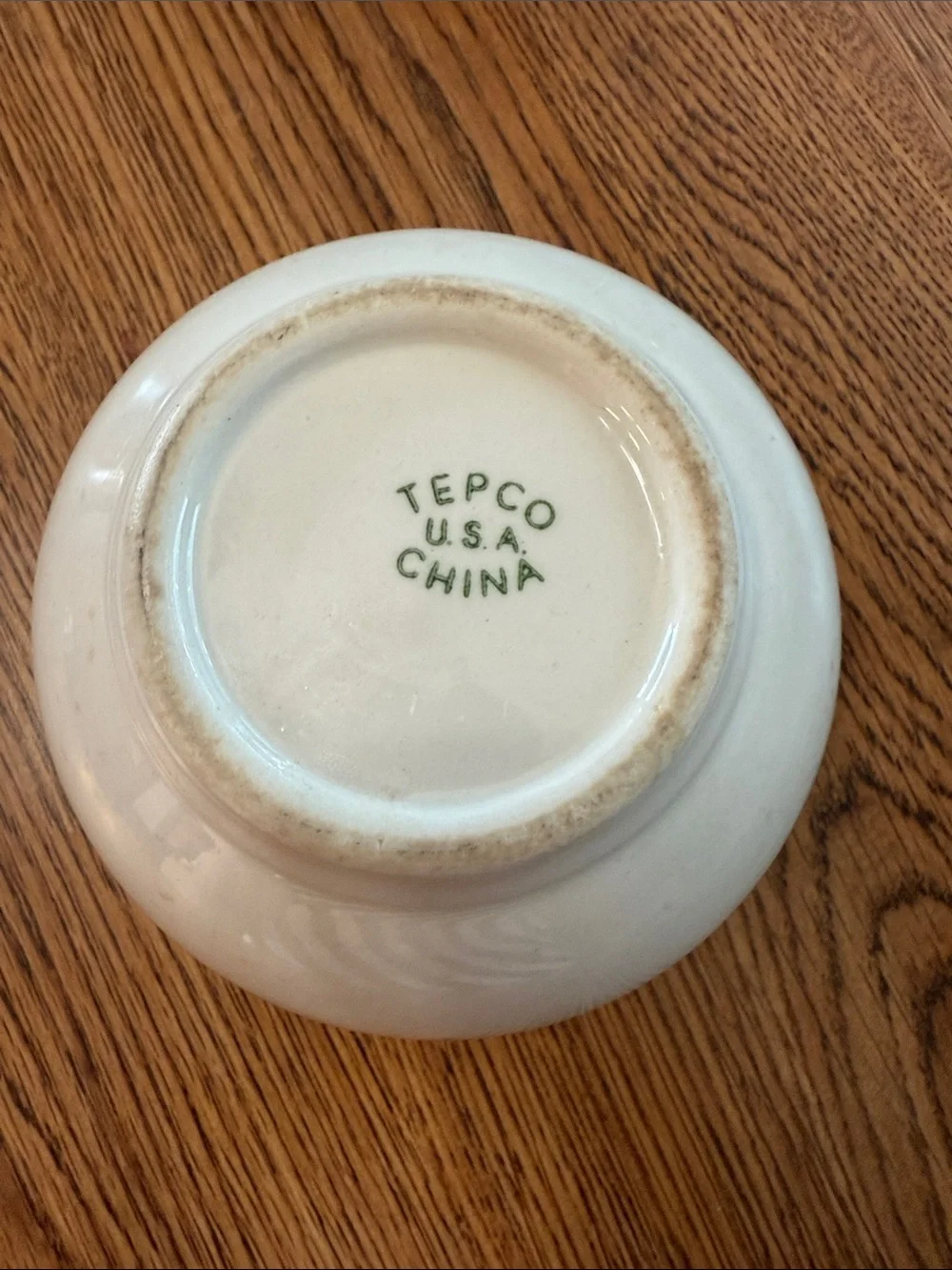 Vintage TEPCO USA China Green Stripe Restaurant Ware Bowl Diner Style
